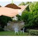 Cool Area Triangle 11 Feet 5 Inches Durable Sun Shade Sail with Stainless Steel Hardware Kit, UV Block Fabric Patio Shade Sail in Color Blue   565564076
